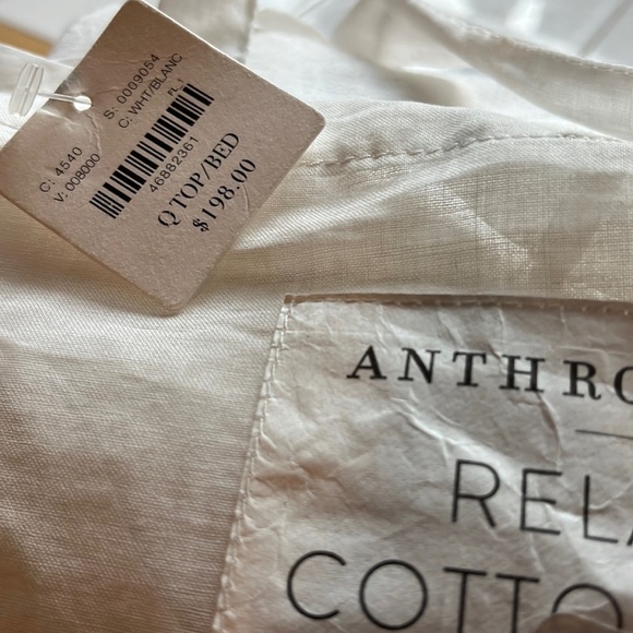 Anthropologie Relaxed Line-Cotton Duvet Cover Size Queen NWT - Picture 5 of 14